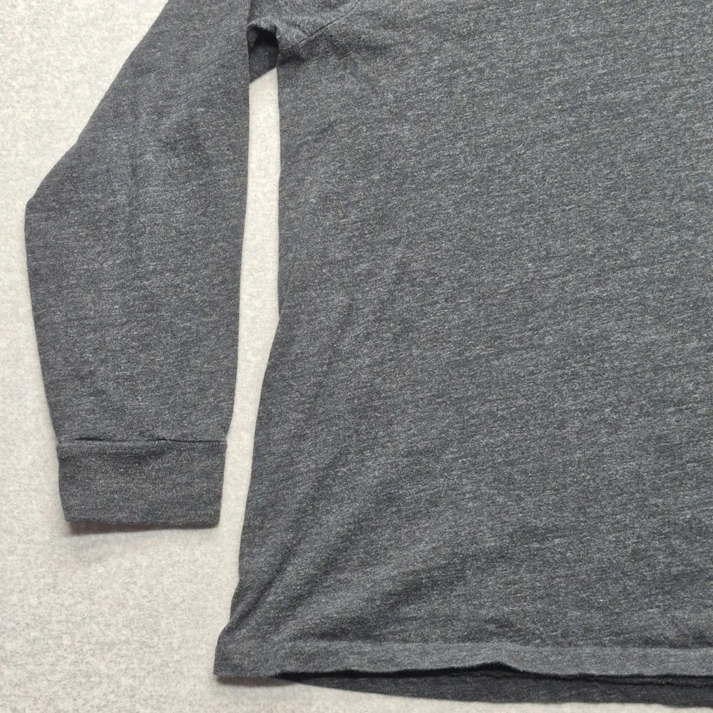 Polo Ralph Lauren Shirt Mens XL Charcoal Gray Cotton V-Neck Long Sleeve EUC